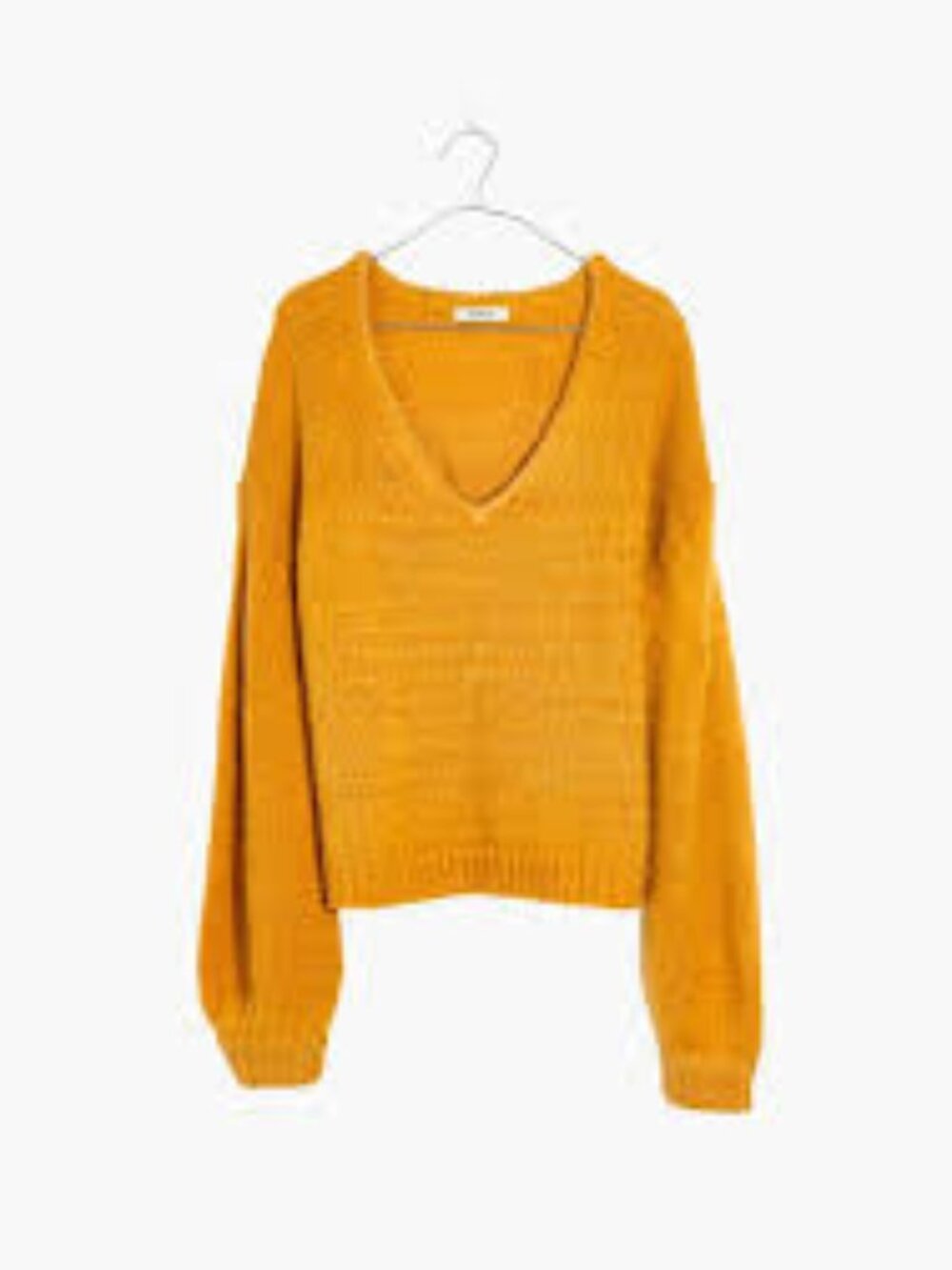 NWT Madewell Balloon Sleeve Pullover Sweater in Antique Gold Women’s Sz XXS